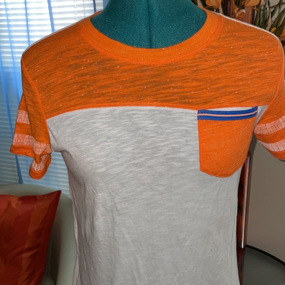 Cat & Jack | Boys Short Sleeve Orange & White Pocket T-Shirt - Picture 2 of 5